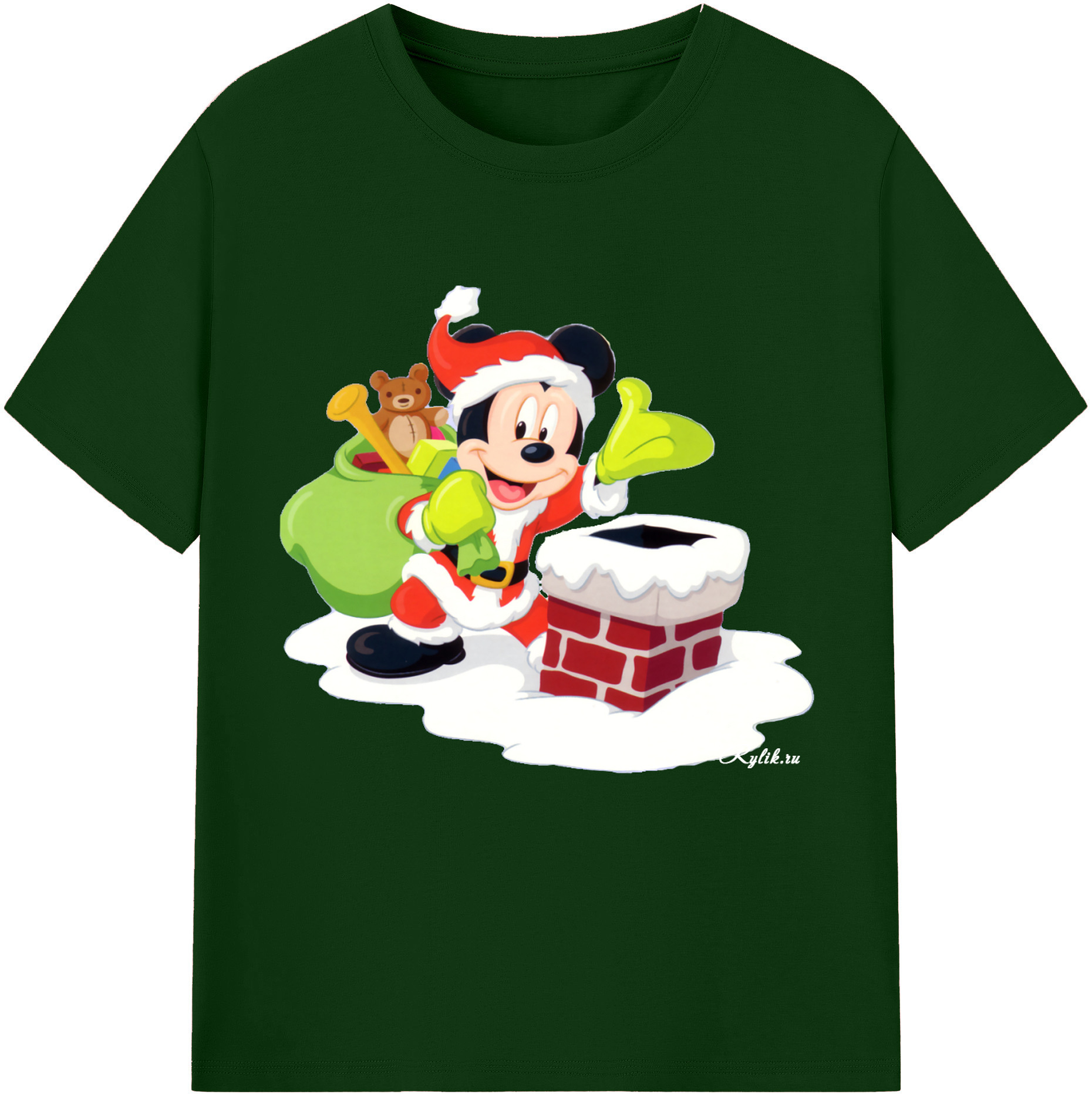 （画像用） ミッキーマウス Mickey Mouse 綿100％半袖Tシャツ（フロントプリント）